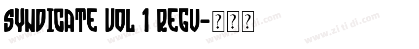 Syndicate vol 1 Regu字体转换